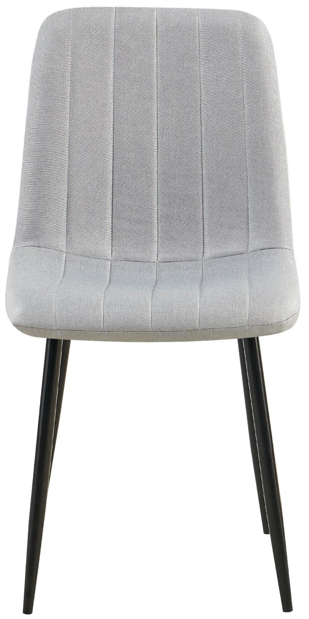 STUHL 4er Set Stoff Grau - Schwarz/Grau, Textil/Metall (45/88/53cm) - CLP