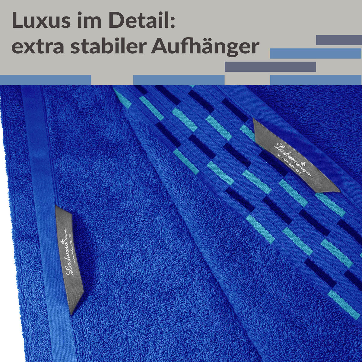 SAUNATUCH Lugano Königsblau 80x200 cm - Dunkelblau, Textil (80/200cm) - Lashuma