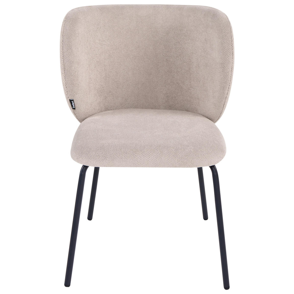 ESSZIMMERSTUHL 2er Set Stoff Taupe Calera - Taupe, Textil/Metall (56/78/60cm) - Beliani