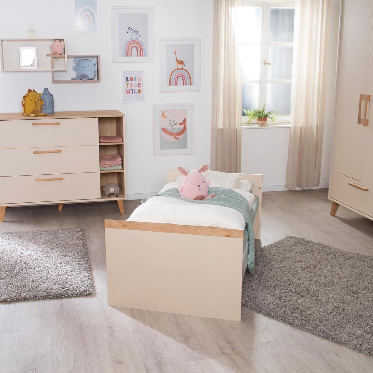 KOMBI-KINDERBETT 70 x 140 cm Jil - Kaschmir, Holz (70/140cm) - Roba