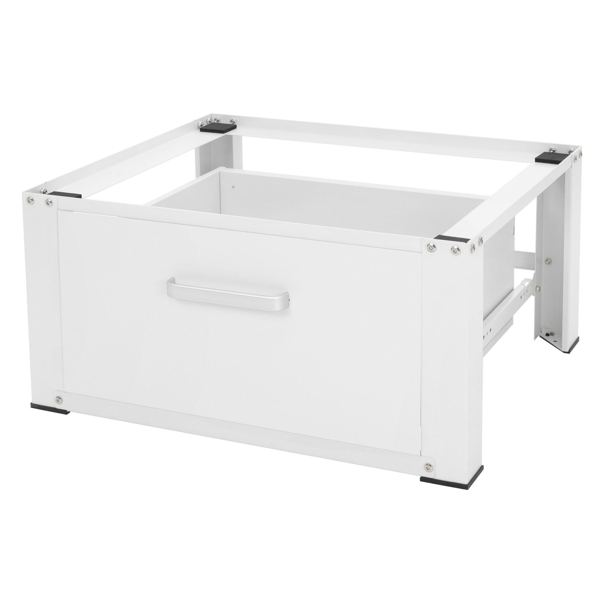 ML-DESIGN PODSTAVEC PRO PRAČKY se zásuvkou 63x54 cm z nerezové oceli