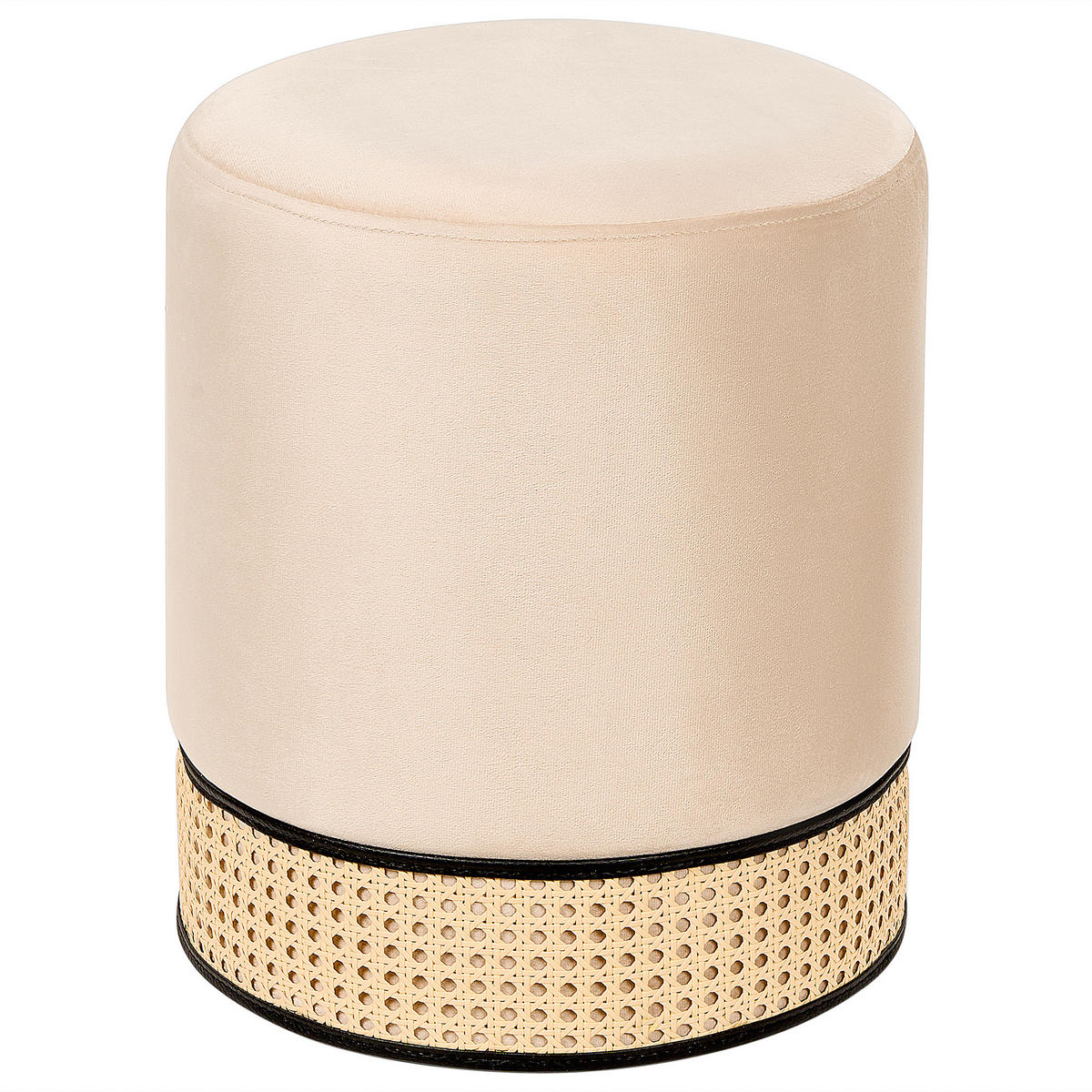 POUF Yankton 35/35/42 cm - Beige, Textil (35/42/35cm) - Beliani