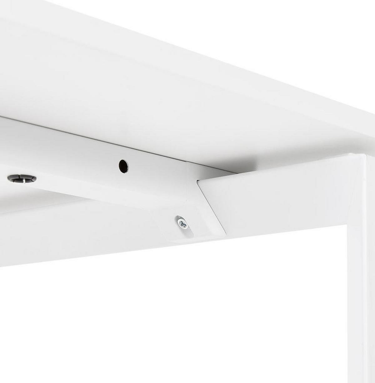 SCHREIBTISCH Quadratisch Groß Für Homeoffice XERAL, Weiß 140x140x74 cm - Weiß, Holzwerkstoff/Metall (140/140/74cm) - KADIMA DESIGN