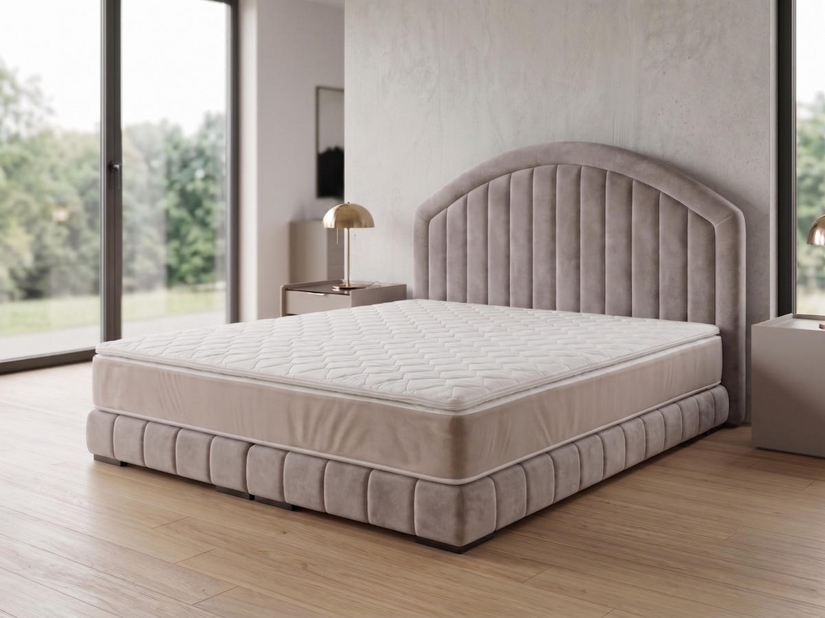 POLSTERBETT LEON2 100x 200 cm Farbe: Beige - Beige, Textil (100/200cm) - A&J MöbelLand