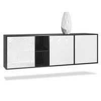 SIDEBOARD Cuba Türen in Weiß Hochglanz - Weiß Hochglanz, Holzwerkstoff (182/53/35cm) - Vladon