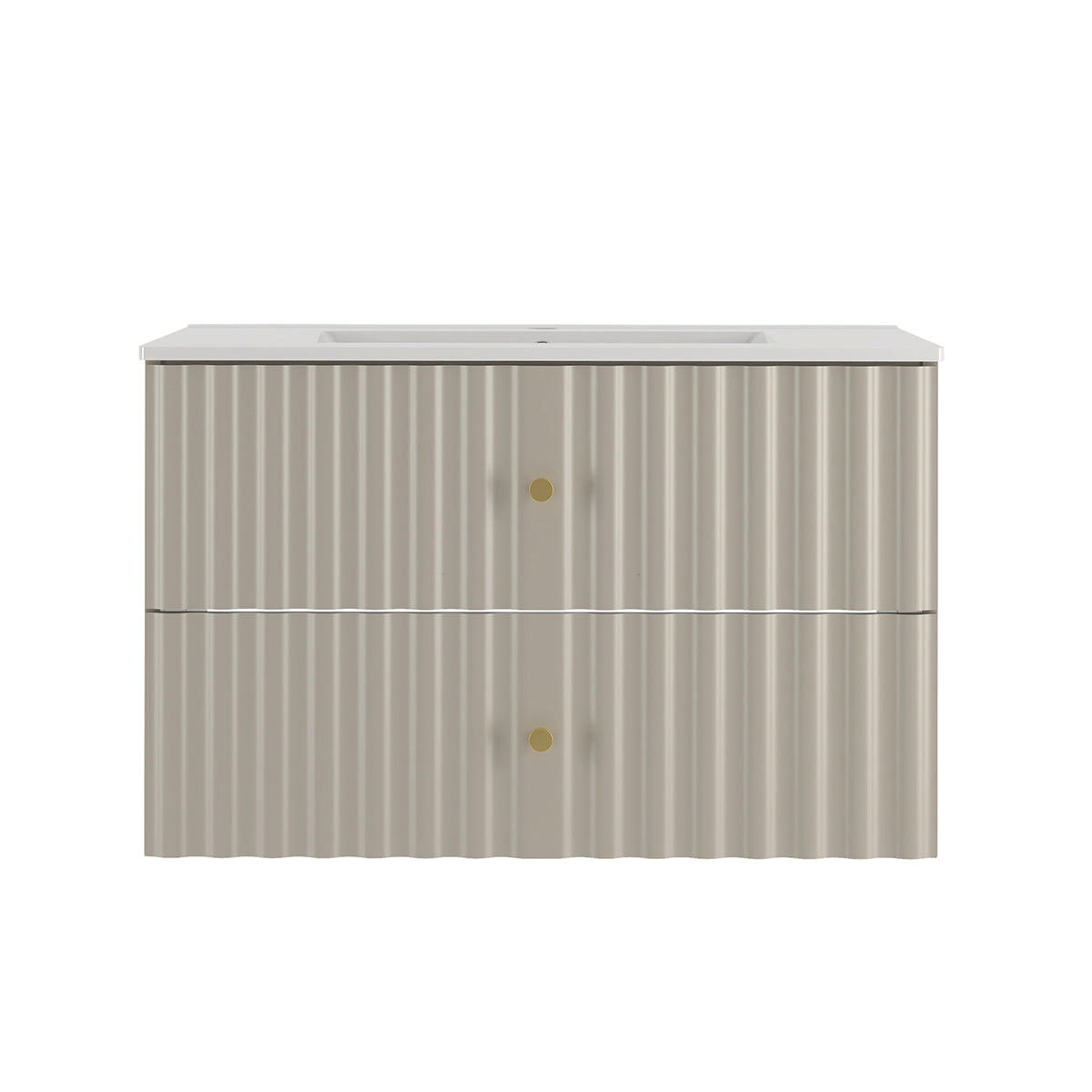 WASCHTISCH 80cm Izae Kaschmir - Beige, Holzwerkstoff (80/50/45.8cm) - Petits-meubles