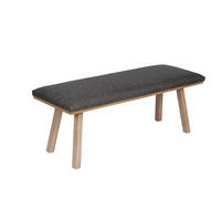 GARDEROBENBANK Die Klassische - Eichefarben/Grau, Holz/Textil (45/48/125cm) - Kundler Home