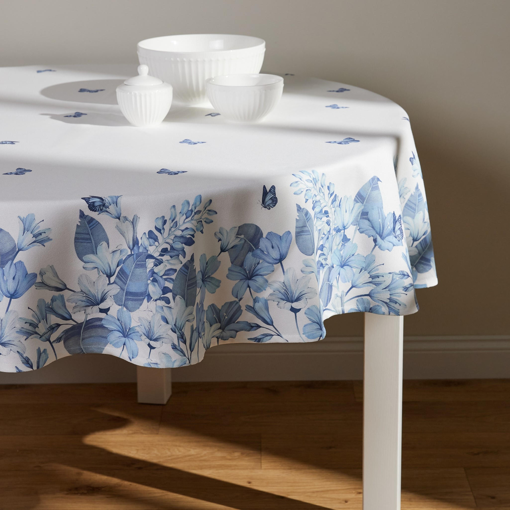 TISCHDECKE Delioso - Weiß, Textil (160cm) - home&you
