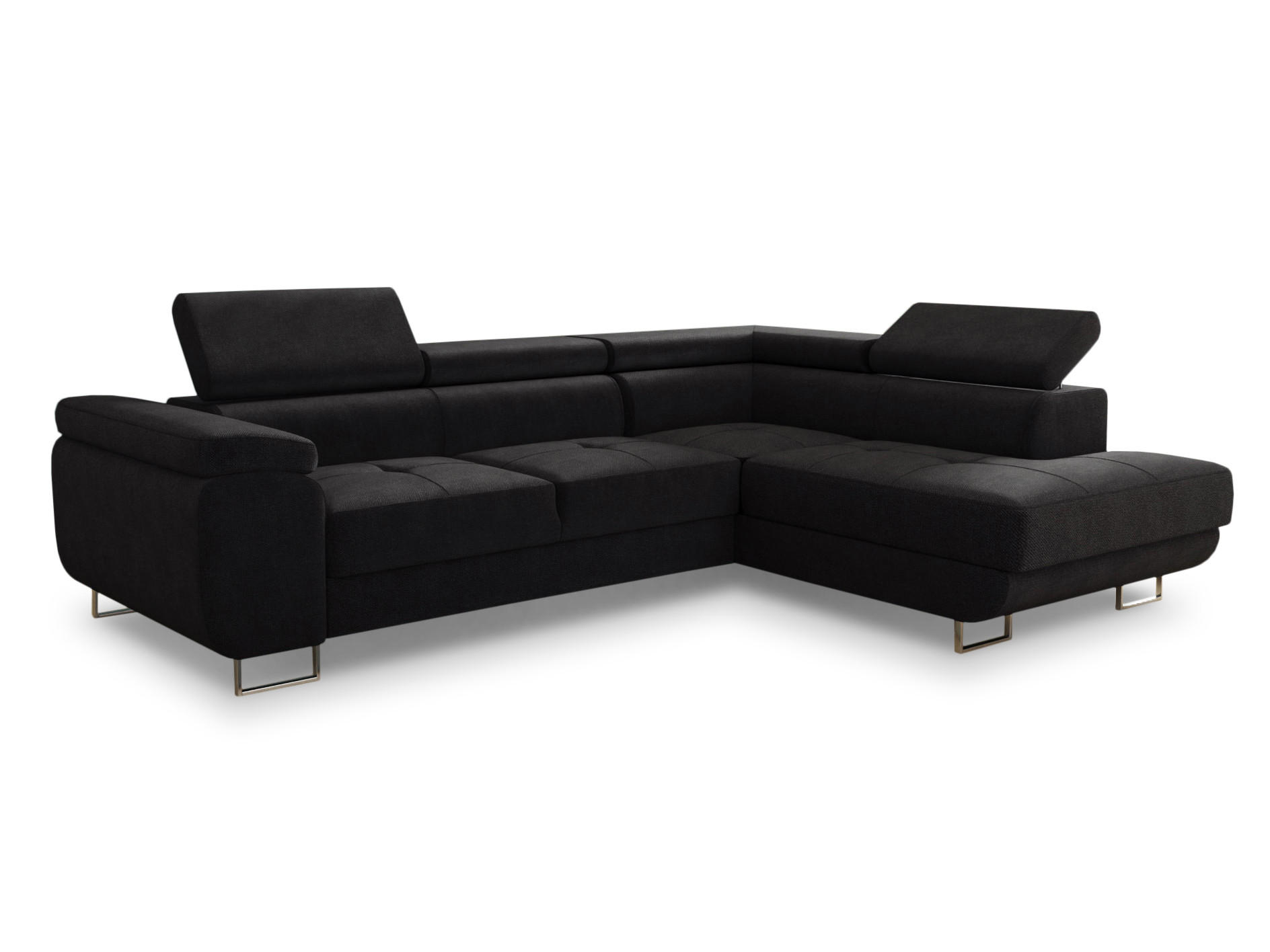 ECKSOFA Caris, Seite: Rechts - Schwarz, Holz/Textil (273/203cm) - Sofnet