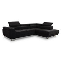 ECKSOFA Caris, Seite: Rechts - Schwarz, Holz/Textil (273/203cm) - Sofnet