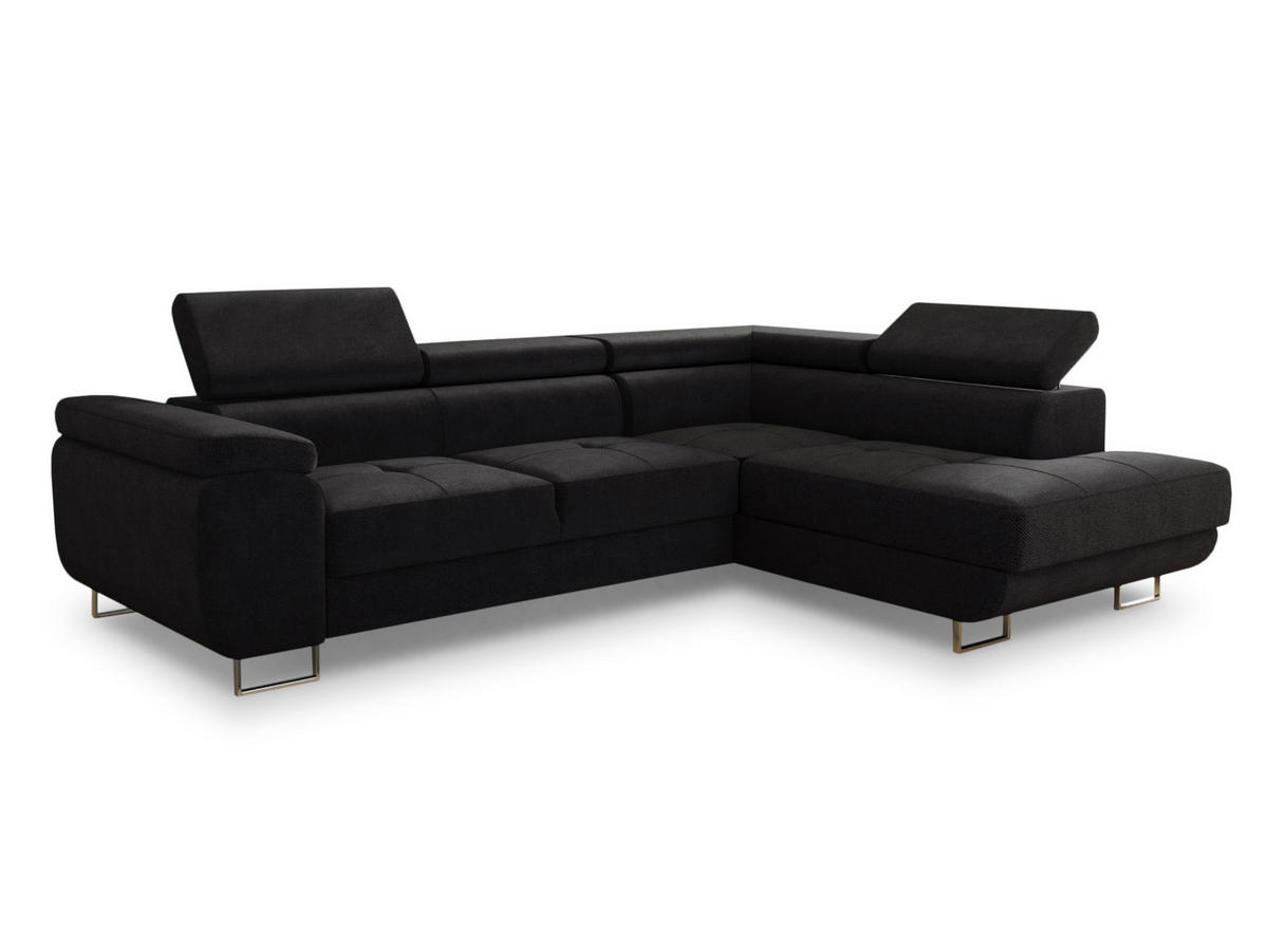 ECKSOFA Caris, Seite: Rechts - Schwarz, Holz/Textil (273/203cm) - Sofnet