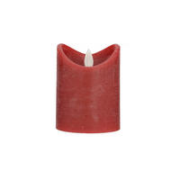 LED-KERZE Ø7,5x10 cm, Rot - Rot, Naturmaterialien (7.5/7.5/10cm) - dasmöbelwerk