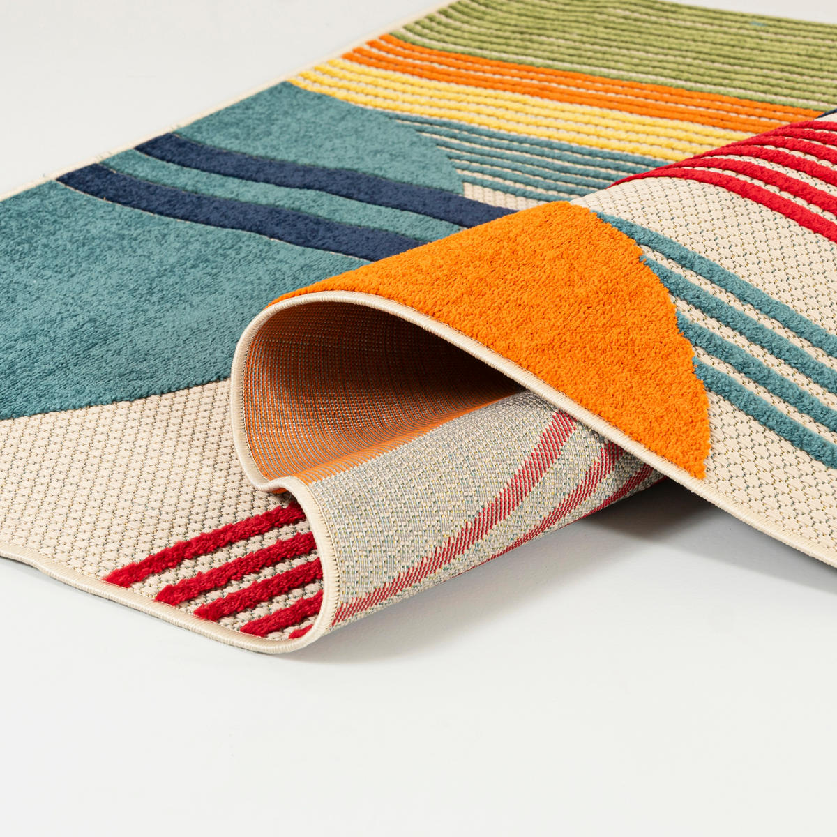 TEPPICH In-& Outdoor Fano Luce Mazovia 200x300cm Beige Creme Geometrisch Kurzflor - Beige, Textil (200/300cm) - Mazovia