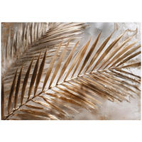 FOTOTAPETE Blätter Beton Golden 400x280 cm - Multicolor, Papier (400/280cm) - Wallarena