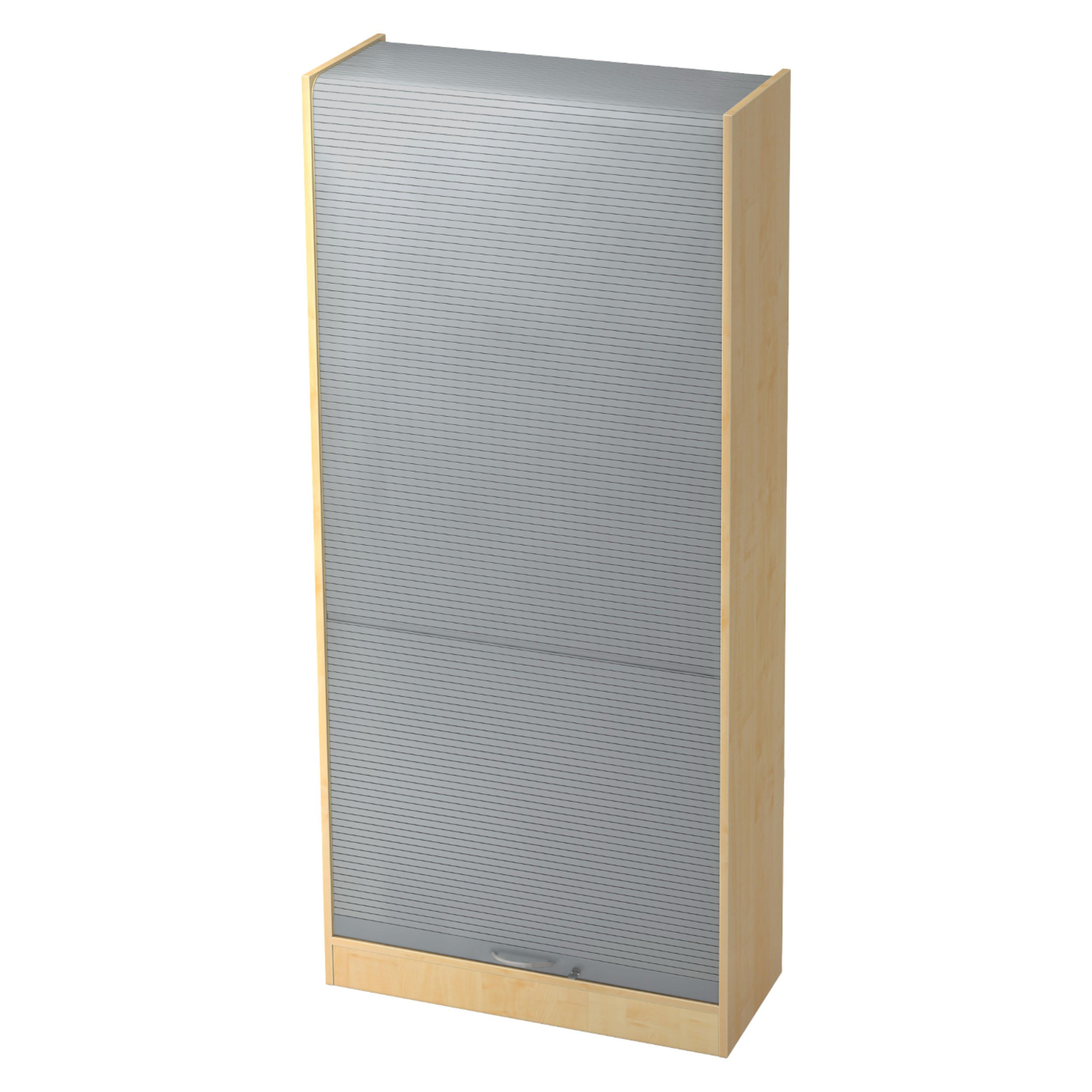 bümö Rollladenschrank Ahorn, Silber 90x200.4x40 cm