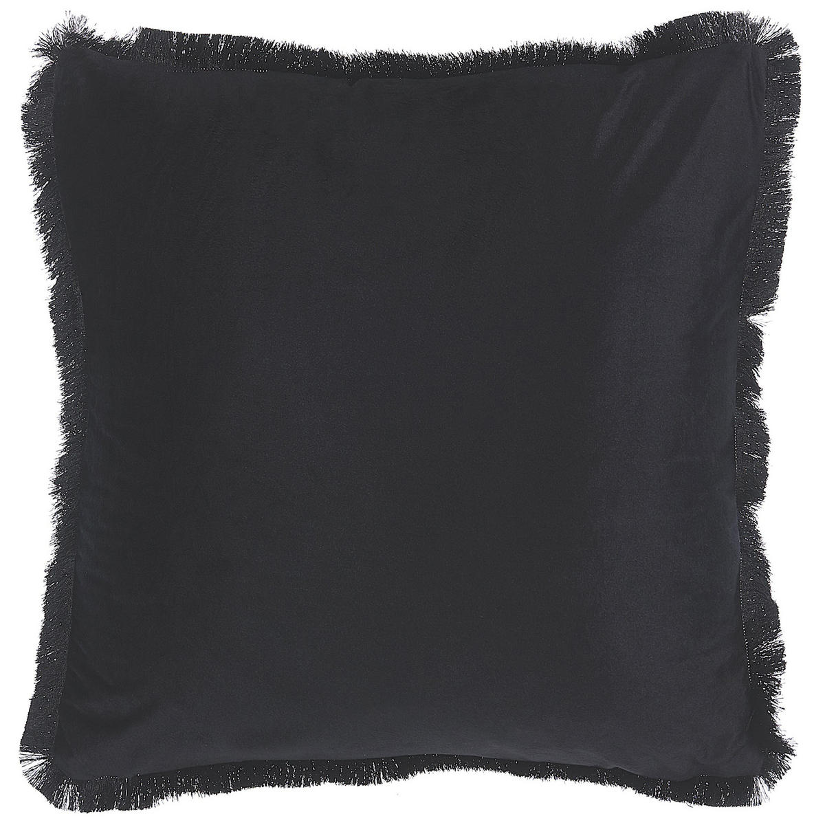 DEKOKISSEN 2er-Set Schwarz 45/45 cm Ramtek - Schwarz, Textil (45/45cm) - Beliani