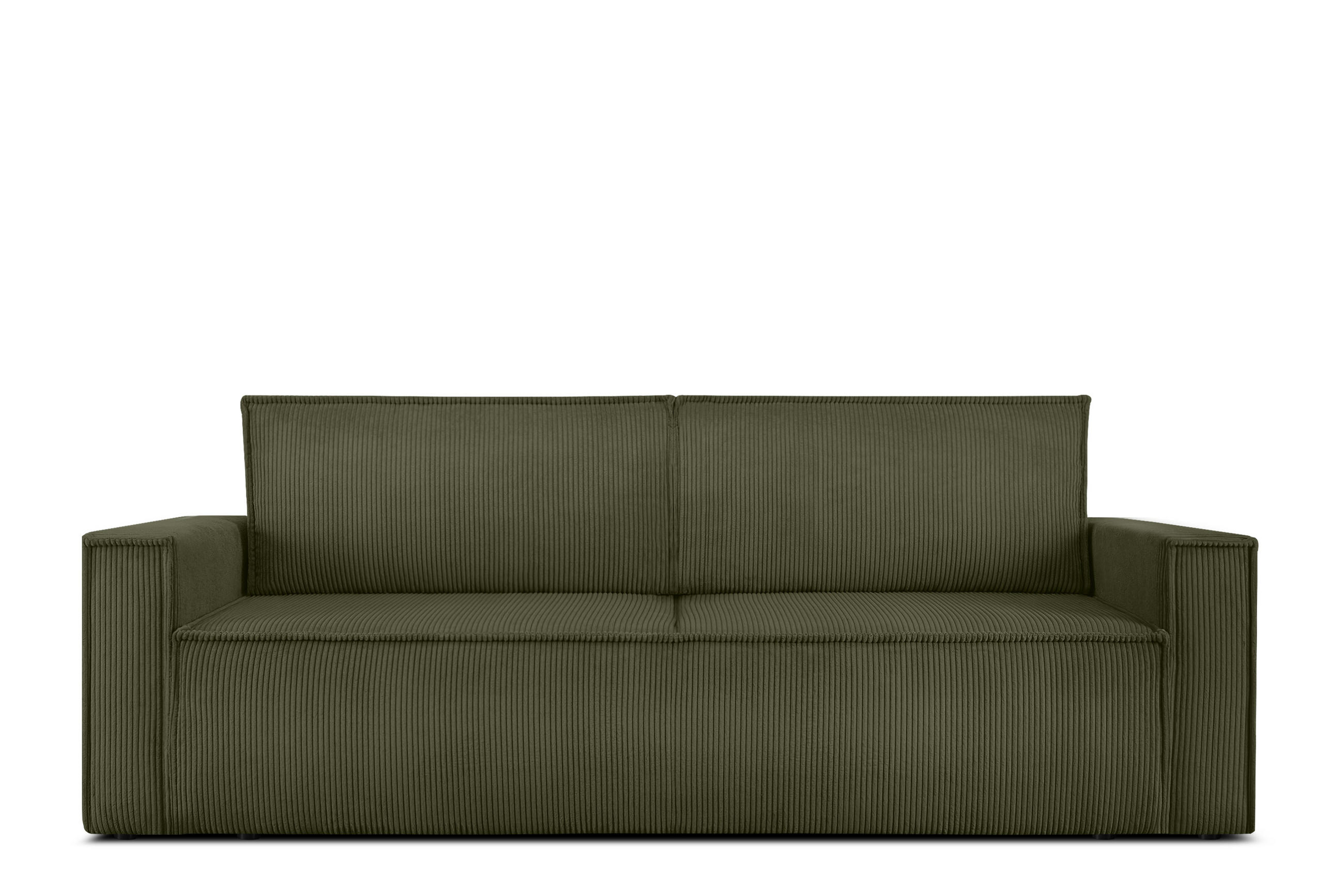 SCHLAFSOFA NAPI in Pet Friendly Cord-Stoff, oliv - Schwarz/Olivgrün, Textil (228/89/101cm) - KONSIMO®