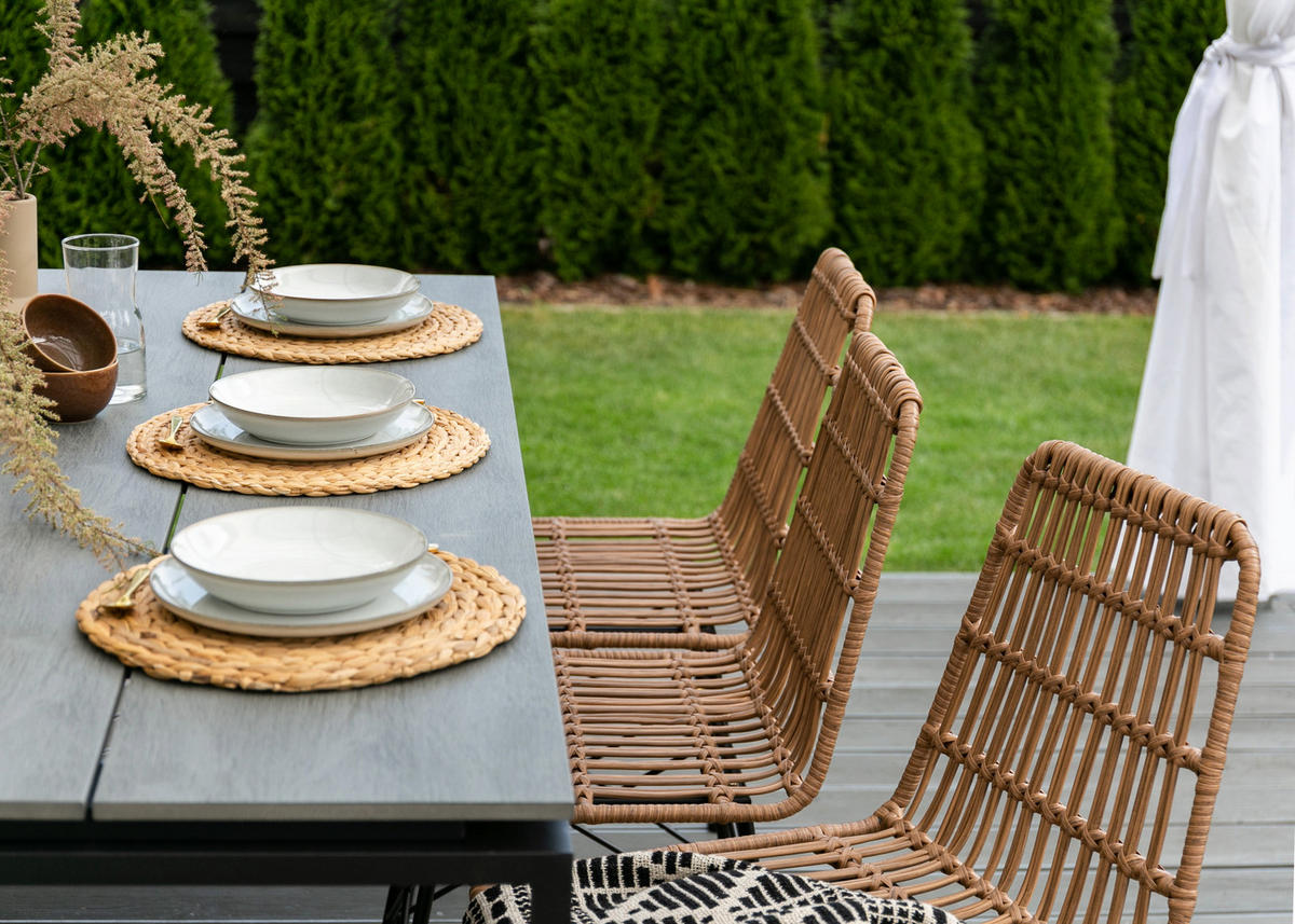 GARTENSESSEL Alviano aus Kunstrattan - Hellbraun, Kunststoff/Metall (48/83/60cm) - Selsey
