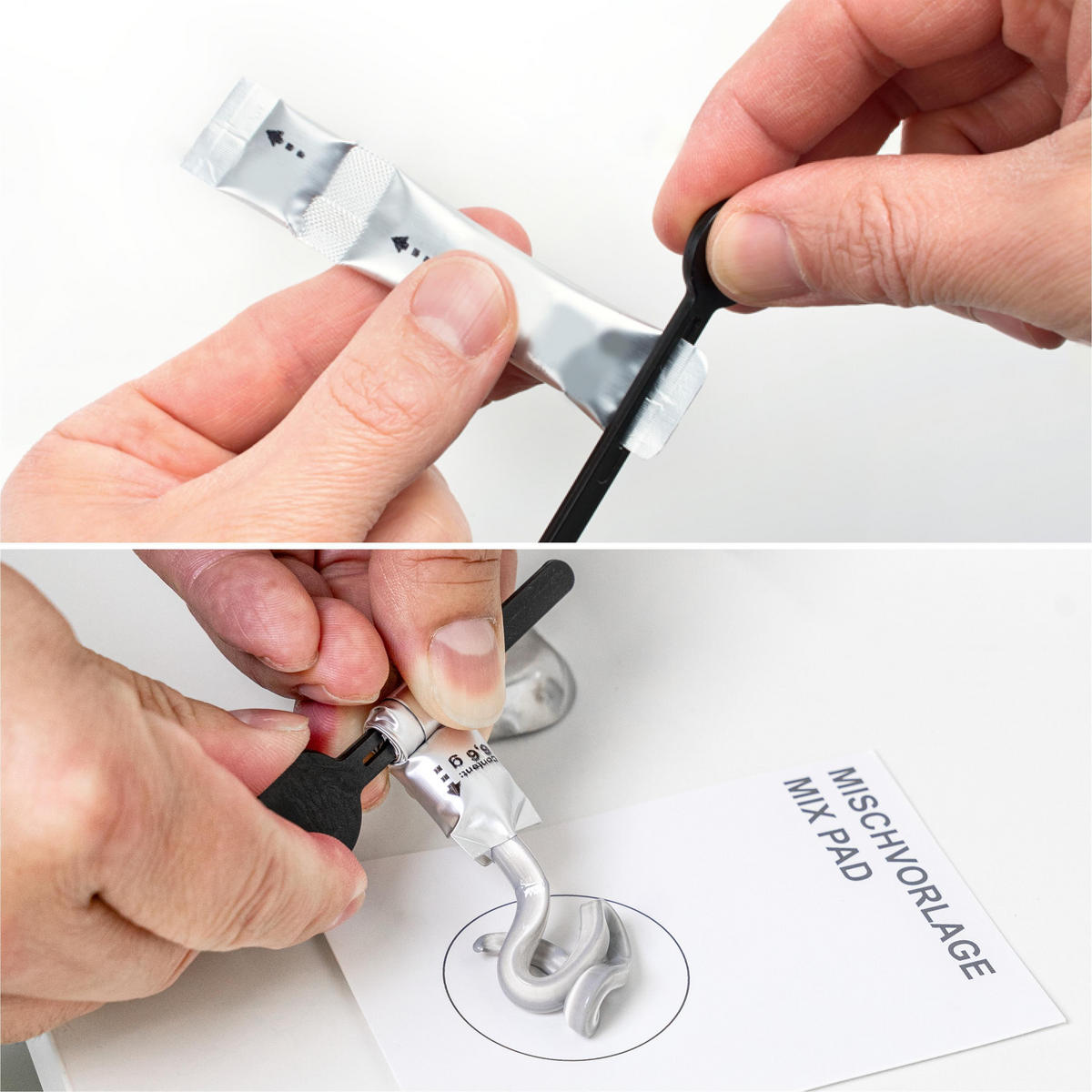 KLEBE-SET PIAZZA & LUCENTE - Grau, Kunststoff (4/4.5/1cm) - bremermann