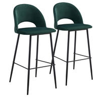 BARHOCKER 2-tlg., Grün - Grün, Metall (44/103/51cm) - Oviala