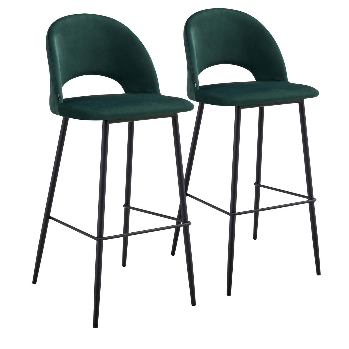 BARHOCKER 2-tlg., Grün - Grün, Metall (44/103/51cm) - Oviala