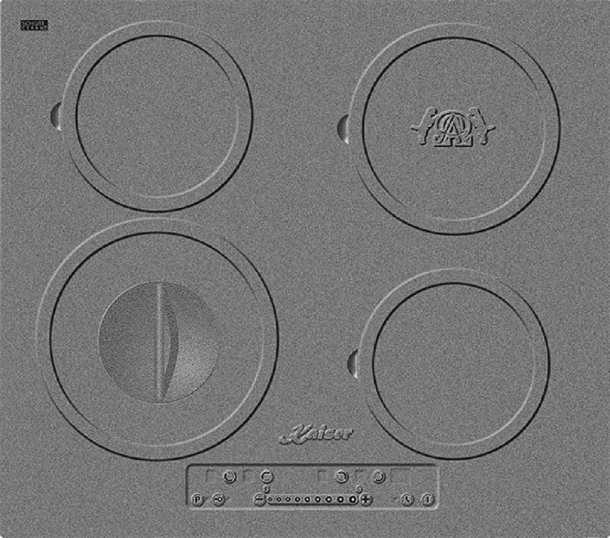 BACKOFEN-SET Elektro Einbau Backofen Autark 60 cm EH 6355 Em Sil+KCT 6705 I Herd Induktionkochfeld 60 cm - Schwarz, Metall (59.4/59.4/56.6cm) - Kaiser Küchengeräte