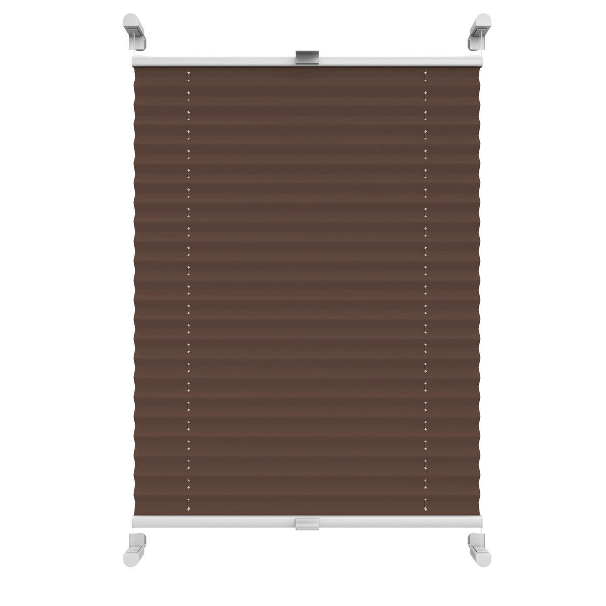 PLISSEE Thermo Basic 75 x 210cm Klemmfix ohne Bohren - Hellbraun, Textil (75/210/210cm) - Deco-Raum