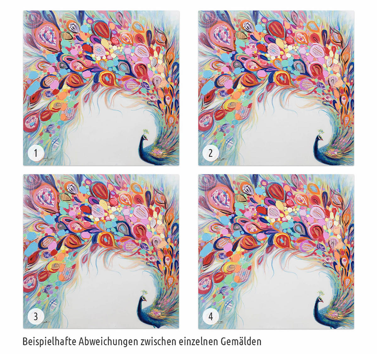 ÖLGEMÄLDE 80/80 cm - Multicolor, Holz/Textil (1.6/80cm) - KUNSTLOFT