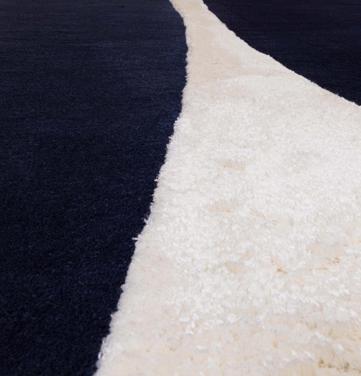 TEPPICH modern handgetuftet SAPHIR Blau 120 x 170 cm - Blau, Naturmaterialien (120/170cm) - Novatrend