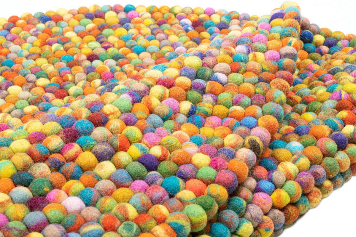 FILZTEPPICH Felty 120x120 cm - Multicolor, Textil (120/120cm) - THEKO