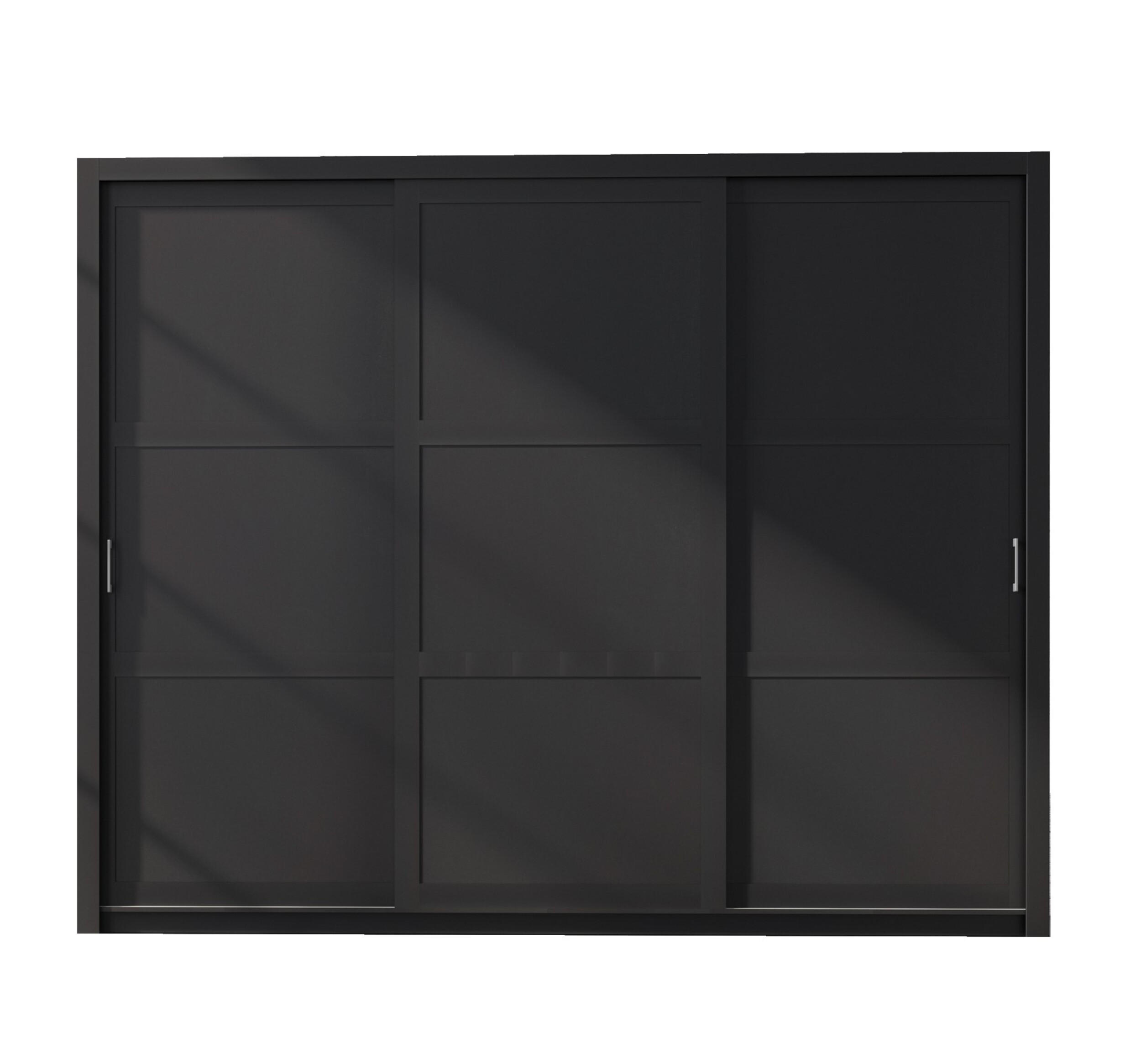 SCHIEBETÜRENSCHRANK - Kleiderschrank Sahara - 250 - Schwarz - Schwarz, Holzwerkstoff (255/206/60cm) - Möblo