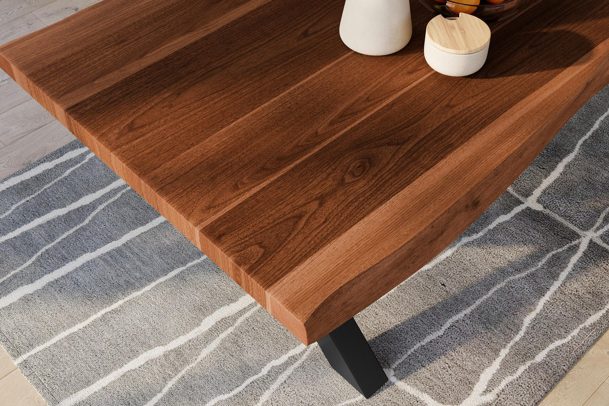 ESSTISCH TITAN - Schwarz/Braun, Holz (110/280/79cm) - SAM