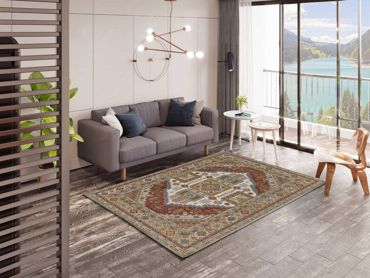VINTAGE-TEPPICH Rostfarbe Anthea 140/200 cm - Rostfarben, Naturmaterialien/Textil (140/200cm) - Atticgo