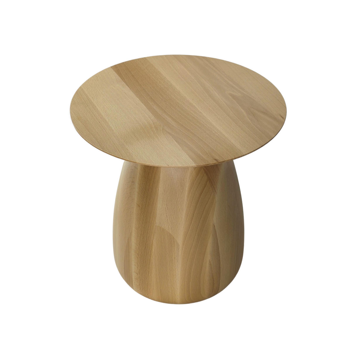 BEISTELLTISCH Baobab34, Ovaler Tischplatte, Buche - lackiert, Naturfarben - Buchefarben, Holz (32.5/32.5/34cm) - Kayani