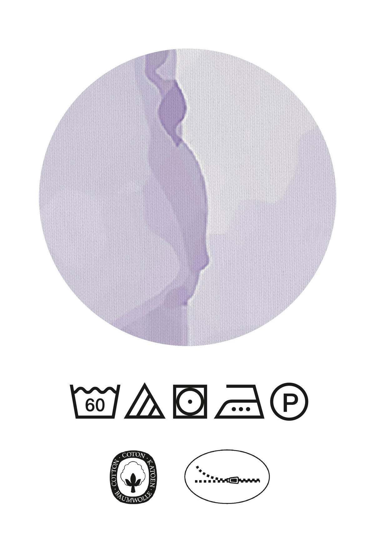 BETTWÄSCHE-GARNITUR Renforcé Einhorn violett, 135x200 cm + 80x80 cm - Violett, Textil (135/200cm) - Castell