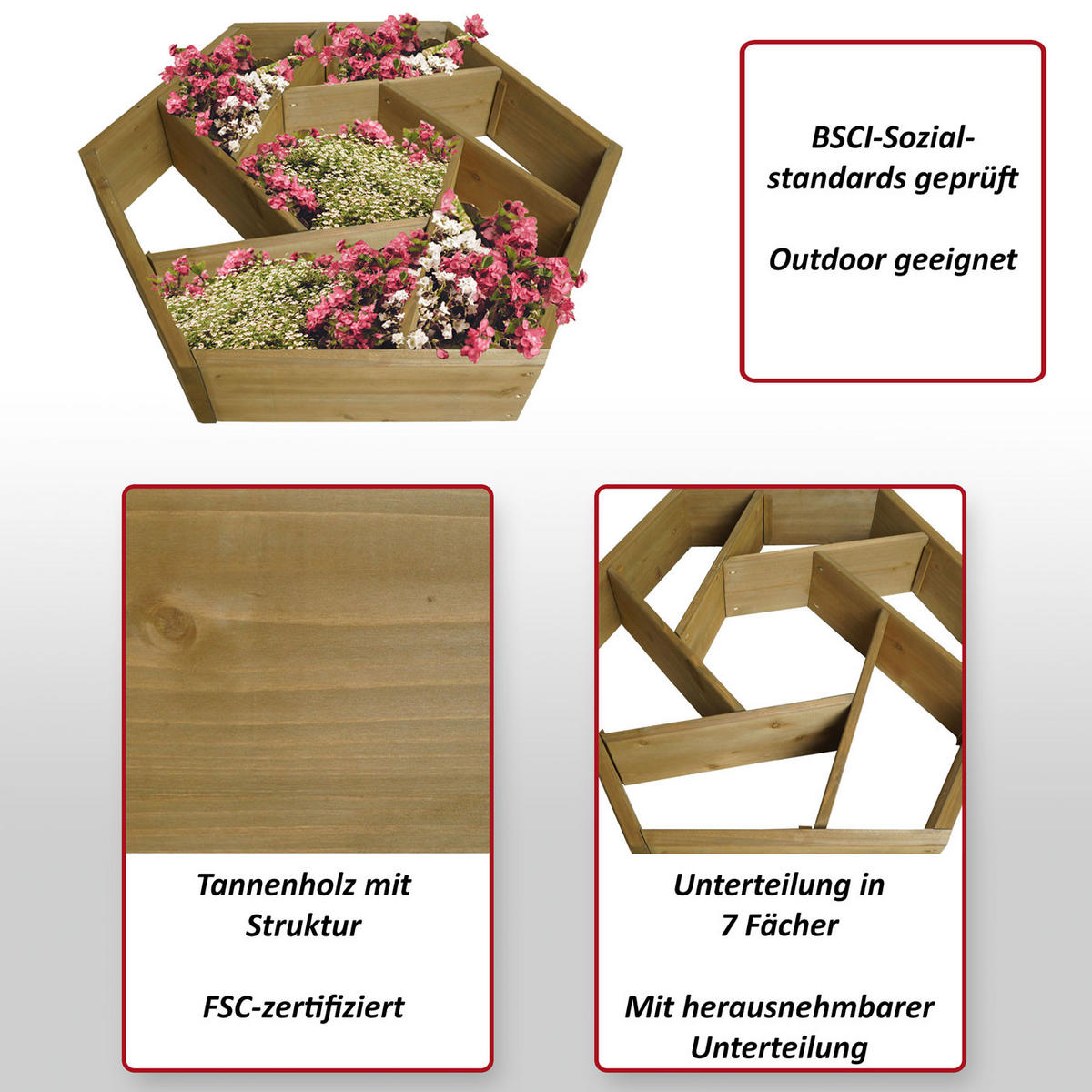 PFLANZKASTEN Braun - Braun, Holz (100/18/87cm) - MCW