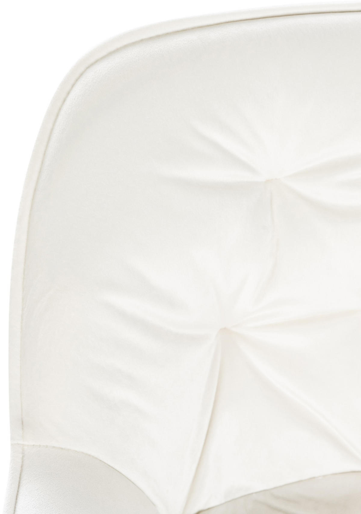BARHOCKER 2er Set Samt creme - Creme/Schwarz, Textil/Metall (54/103/57.5cm) - CLP