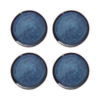 DESSERTTELLER Casper dunkelblau 20 cm 4er-Set - Dunkelblau, Keramik (20cm) - Homla