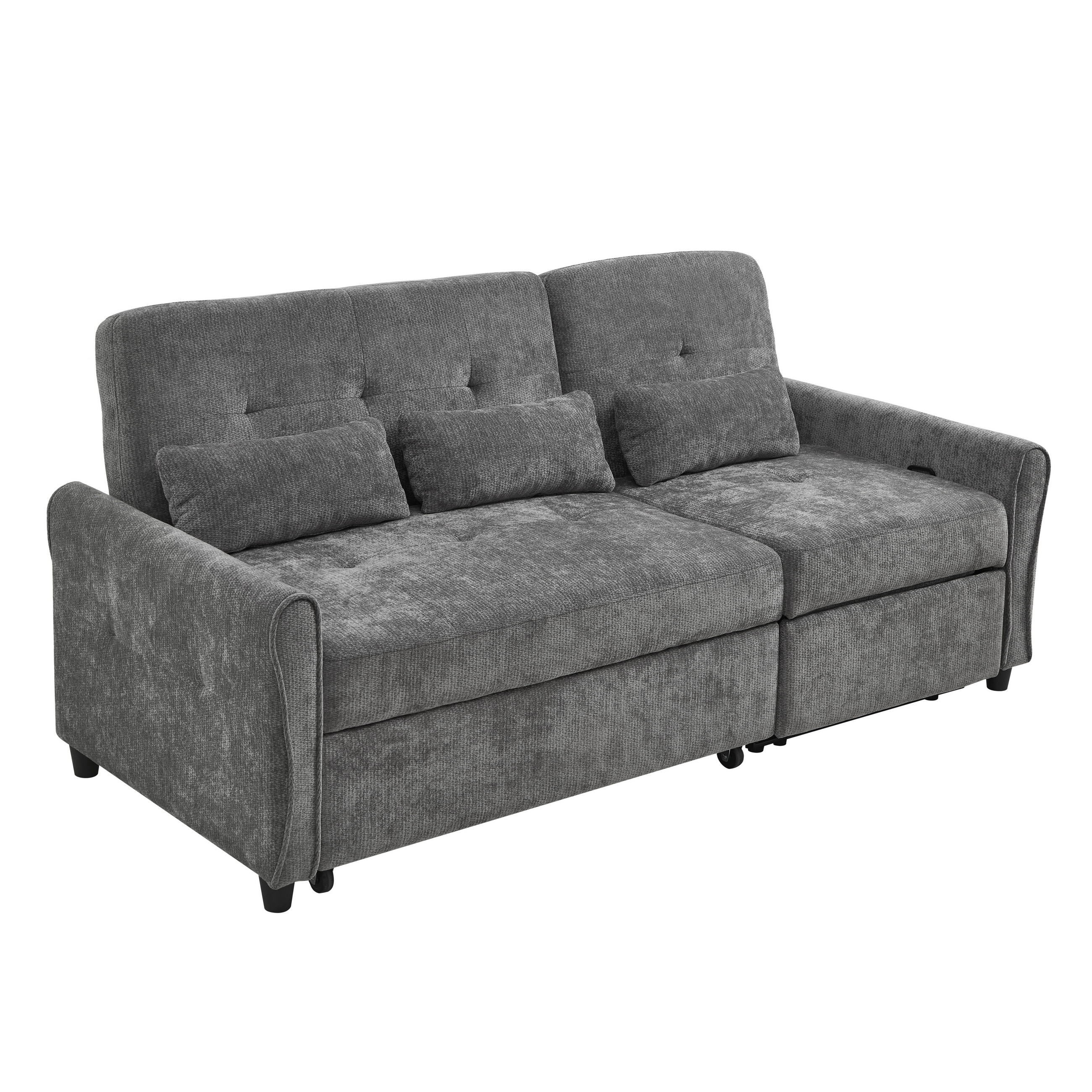 ComfortXL Schlafsofa Grau 176x83x148 cm