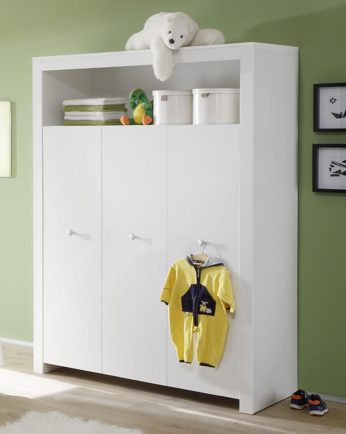 KLEIDERSCHRANK weiß - Weiß, Holzwerkstoff (130/186/54cm) - ebuy24