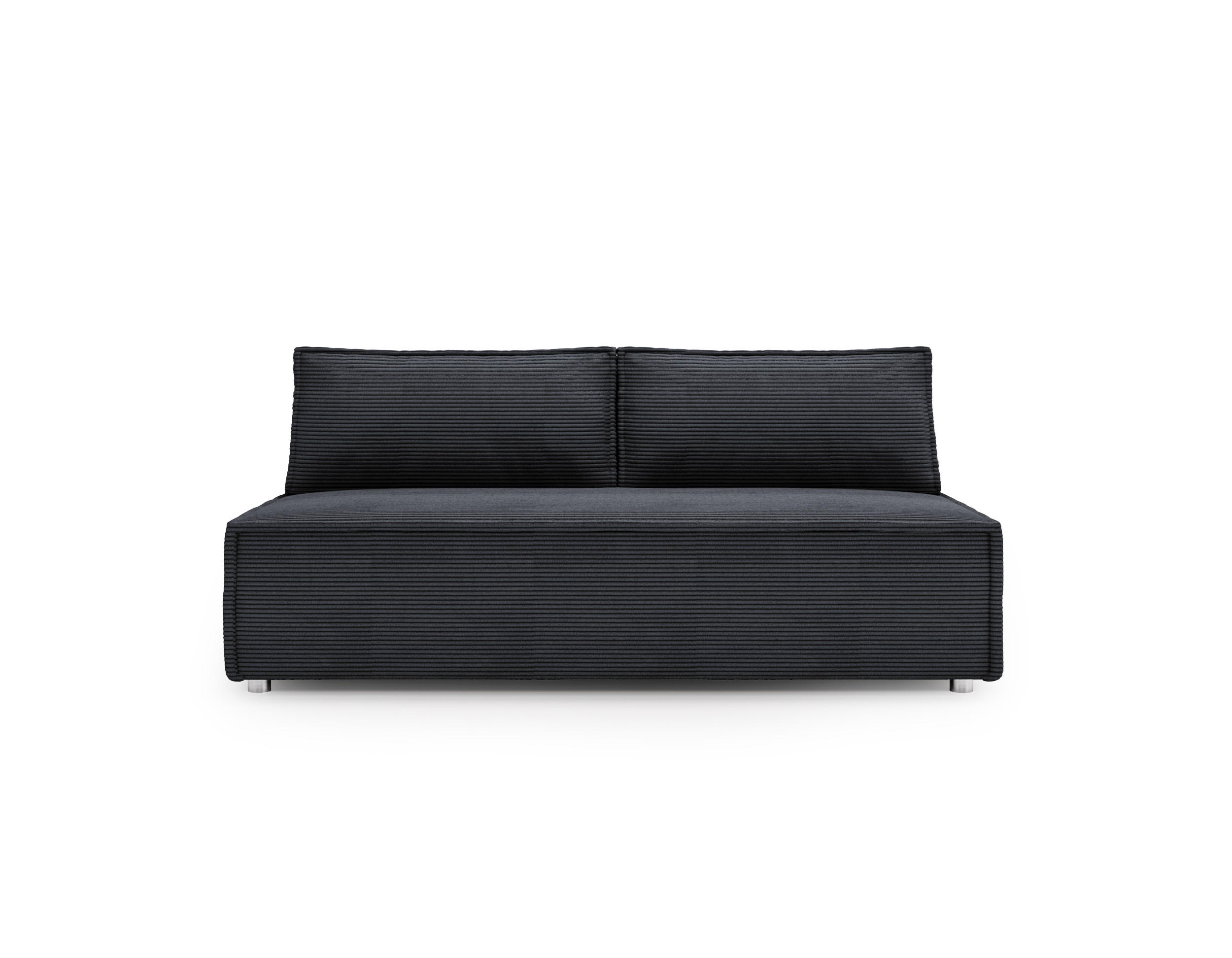 SCHLAFSOFA Mit Bettkasten DUO Poso Stoff Dunkelgrau - Dunkelgrau, Holz (198/89/90cm) - Kaiser Möbel
