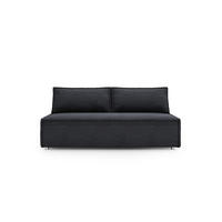 SCHLAFSOFA Mit Bettkasten DUO Poso Stoff Dunkelgrau - Dunkelgrau, Holz (198/89/90cm) - Kaiser Möbel