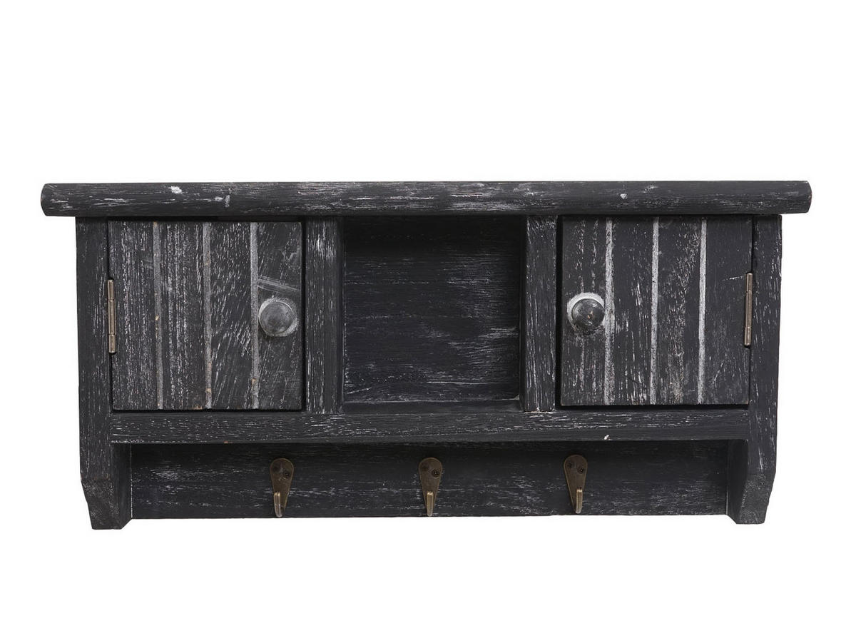 SCHLÜSSELBRETT Grau - Grau, Holz (40/19/8cm) - MCW