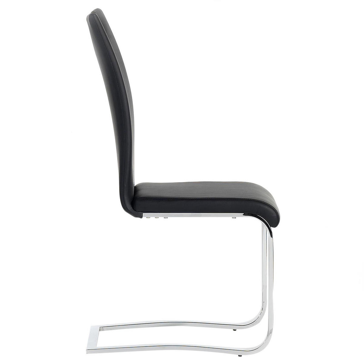 ESSZIMMERSTUHL SABA 4ER-SET - Schwarz, Textil/Metall (43/100/57cm) - IDIMEX