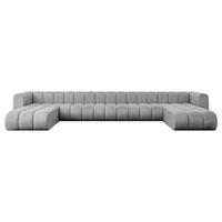 WOHNLANDSCHAFT modulares Sofa Joren-U3 - 501x177x70 cm Grau - Hellgrau, Holzwerkstoff/Textil (501/70/177cm) - ALTDECOR
