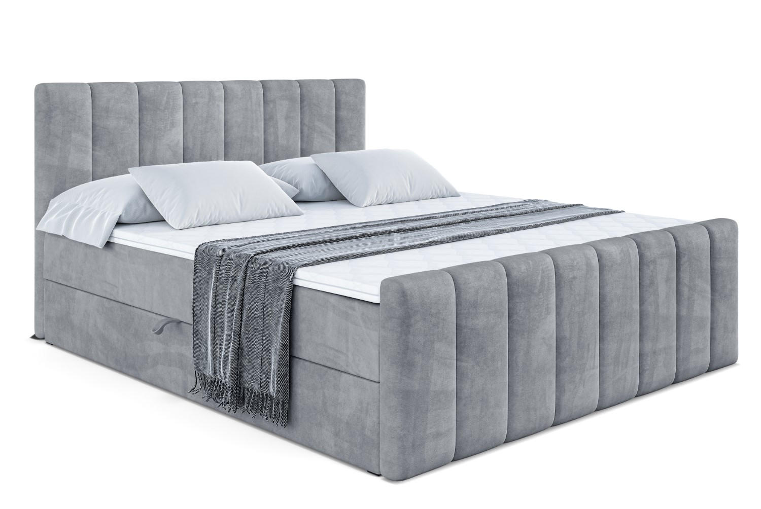 ALTDECOR AMERICKÁ postel OTTA-Z – 200 x 200 cm – H4 – šedá