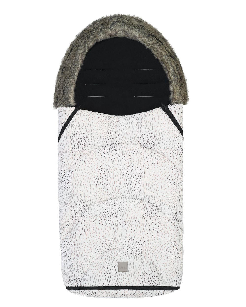 FUSSSACK Trendy weiß 5-Punkt-Gurt, Fußabdeckung, ab Geburt, Öffnung am Fußbereich - Weiß, Textil (40/1/96cm) - Kikka boo