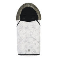 FUSSSACK Trendy weiß 5-Punkt-Gurt, Fußabdeckung, ab Geburt, Öffnung am Fußbereich - Weiß, Textil (40/1/96cm) - Kikka boo