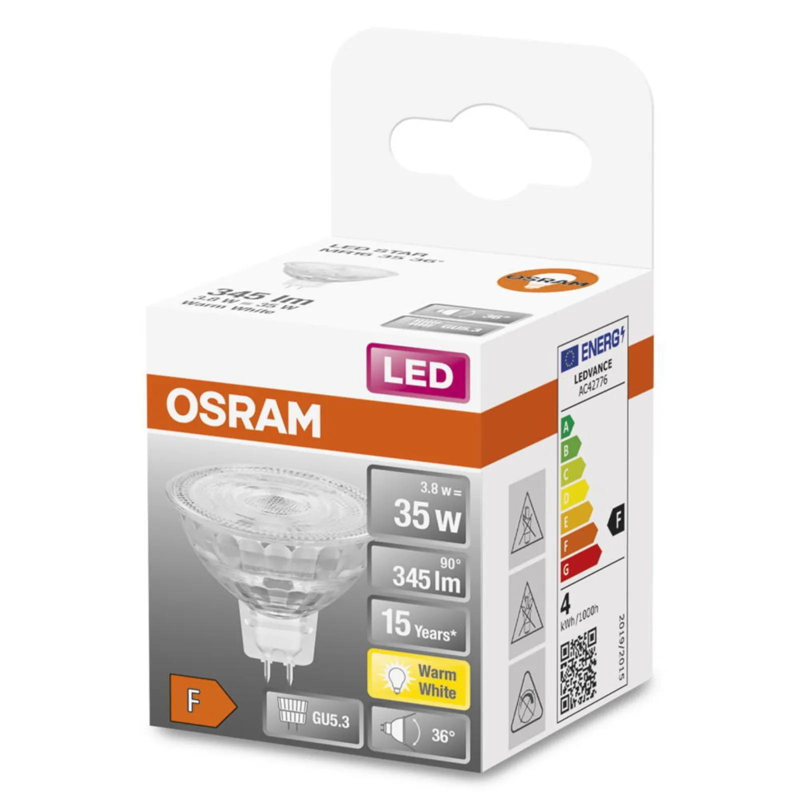 LEUCHTMITTEL GU5.3 - Reflektor MR16 Set - Transparent, Glas (5/4.4cm) - Osram