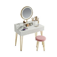 LIČILNA miza - večbarvno, kovina/steklo (80/135/40cm) - Relaxdays